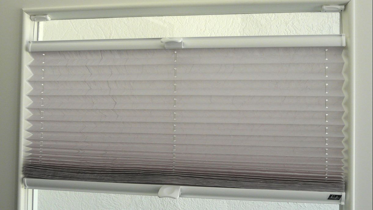 Pleated blinds in a customers home