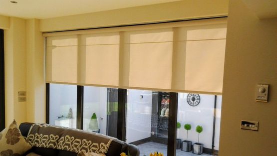 Roller blinds in a customer’s apartment